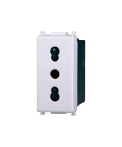 Presa Bipasso Bivalente 2P+T 10/16A Colore BIANCO Compatibile Con Vimar Plana
