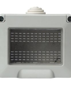 Custodia 3P IP55 Scatola Porta Frutti Con Coperchio 3 Posti Moduli Compatibile Con Vimar Plana