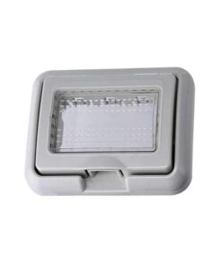 Placca con Coperchio 3P Supporto Stango Idrobox IP55 Compatibile Con Vimar Plana