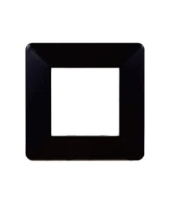 Placca Plastica Serie Starlight 2P Colore Nero Compatibile Con Vimar Plana