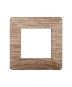 Placca Plastica Serie Starlight 2P Colore Legno Chiaro Compatibile Con Vimar Plana