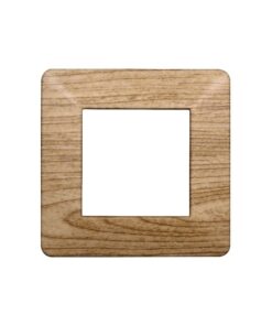 Placca Plastica Serie Starlight 2P Colore Legno Scuro Compatibile Con Vimar Plana