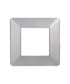 Placca Plastica Serie Starlight 2P Colore Silver Compatibile Con Vimar Plana