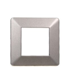 Placca Plastica Serie Starlight 2P Colore Titanio Compatibile Con Vimar Plana