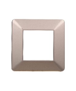 Placca Plastica Serie Starlight 2P Colore Bronzo Compatibile Con Vimar Plana