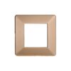 Placca Plastica Serie Starlight 2P Colore Oro Compatibile Con Vimar Plana