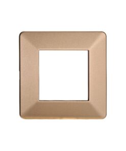 Placca Plastica Serie Starlight 2P Colore Oro Compatibile Con Vimar Plana