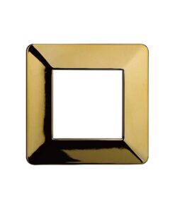 Placca Plastica Serie Starlight 2P Colore Oro Lucido Compatibile Con Vimar Plana