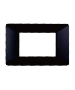 Placca Plastica Serie Starlight 3P Colore Nero Compatibile Con Vimar Plana