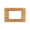 Placca Plastica Serie Starlight 3P Colore Legno Scuro Compatibile Con Vimar Plana