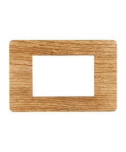 Placca Plastica Serie Starlight 3P Colore Legno Scuro Compatibile Con Vimar Plana