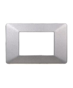 Placca Plastica Serie Starlight 3P Colore Silver Compatibile Con Vimar Plana
