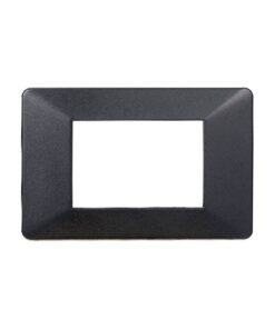 Placca Plastica Serie Starlight 3P Colore Acciaio Scuro Compatibile Con Vimar Plana