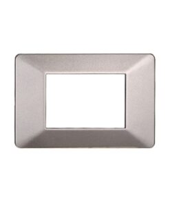 Placca Plastica Serie Starlight 3P Colore Titanio Compatibile Con Vimar Plana