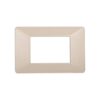 Placca Plastica Serie Starlight 3P Colore Sabbia Compatibile Con Vimar Plana