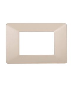 Placca Plastica Serie Starlight 3P Colore Sabbia Compatibile Con Vimar Plana