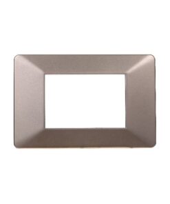 Placca Plastica Serie Starlight 3P Colore Bronzo Compatibile Con Vimar Plana