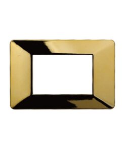 Placca Plastica Serie Starlight 3P Colore Oro Lucido Compatibile Con Vimar Plana