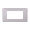 Placca Plastica Serie Starlight 4P Colore Bianco Compatibile Con Vimar Plana