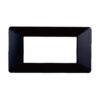 Placca Plastica Serie Starlight 4P Colore Nero Compatibile Con Vimar Plana