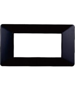 Placca Plastica Serie Starlight 4P Colore Nero Compatibile Con Vimar Plana