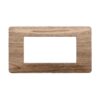Placca Plastica Serie Starlight 4P Colore Legno Chiaro Compatibile Con Vimar Plana