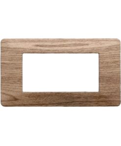 Placca Plastica Serie Starlight 4P Colore Legno Chiaro Compatibile Con Vimar Plana