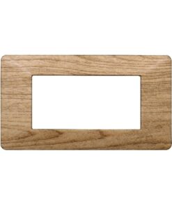 Placca Plastica Serie Starlight 4P Colore Legno Scuro Compatibile Con Vimar Plana