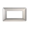 Placca Plastica Serie Starlight 4P Colore Silver Compatibile Con Vimar Plana