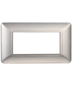 Placca Plastica Serie Starlight 4P Colore Silver Compatibile Con Vimar Plana