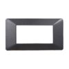 Placca Plastica Serie Starlight 4P Colore Acciaio Scuro Compatibile Con Vimar Plana