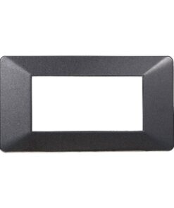 Placca Plastica Serie Starlight 4P Colore Acciaio Scuro Compatibile Con Vimar Plana