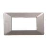 Placca Plastica Serie Starlight 4P Colore Titanio Compatibile Con Vimar Plana
