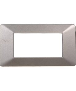 Placca Plastica Serie Starlight 4P Colore Titanio Compatibile Con Vimar Plana