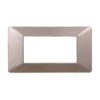 Placca Plastica Serie Starlight 4P Colore Bronzo Compatibile Con Vimar Plana