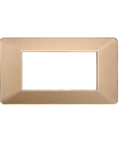 Placca Plastica Serie Starlight 4P Colore Oro Compatibile Con Vimar Plana