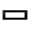 Placca Plastica Serie Starlight 7P Colore Nero Compatibile Con Vimar Plana