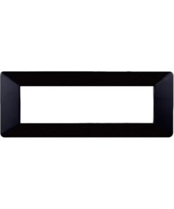 Placca Plastica Serie Starlight 7P Colore Nero Compatibile Con Vimar Plana