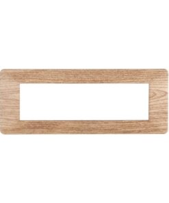 Placca Plastica Serie Starlight 7P Colore Legno Chiaro Compatibile Con Vimar Plana