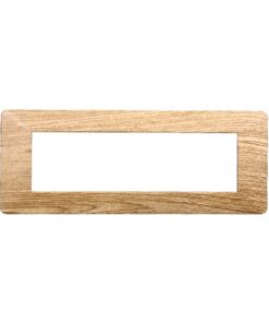 Placca Plastica Serie Starlight 7P Colore Legno Scuro Compatibile Con Vimar Plana