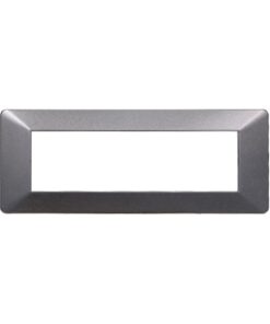 Placca Plastica Serie Starlight 7P Colore Acciaio Scuro Compatibile Con Vimar Plana