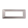 Placca Plastica Serie Starlight 7P Colore Titanio Compatibile Con Vimar Plana