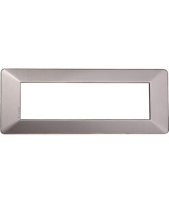 Placca Plastica Serie Starlight 7P Colore Titanio Compatibile Con Vimar Plana