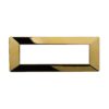 Placca Plastica Serie Starlight 7P Colore Oro Lucido Compatibile Con Vimar Plana
