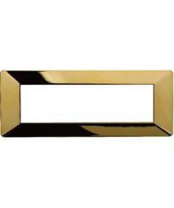 Placca Plastica Serie Starlight 7P Colore Oro Lucido Compatibile Con Vimar Plana