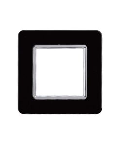 Placca In Vetro Serie Starlight 2P Colore Nero Compatibile Con Vimar Plana