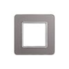Placca In Vetro Serie Starlight 2P Colore Silver Compatibile Con Vimar Plana