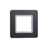 Placca In Vetro Serie Starlight 2P Colore Acciaio Scuro Compatibile Con Vimar Plana