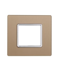Placca In Vetro Serie Starlight 2P Colore Oro Compatibile Con Vimar Plana