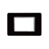 Placca In Vetro Serie Starlight 3P Colore Nero Compatibile Con Vimar Plana
